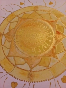 Frequenzbild in Goldfarben